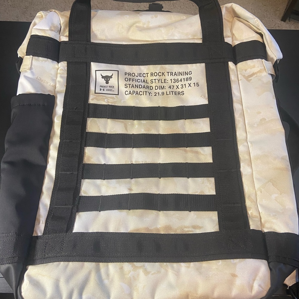 UA Project Rock, gym bag/backpack, new never used.